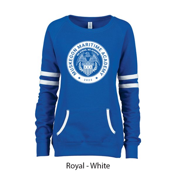 Ladies Varsity Crewneck - Image 3