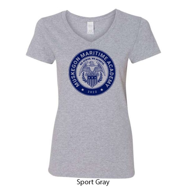 Ladies V-Neck T-Shirt - Image 3